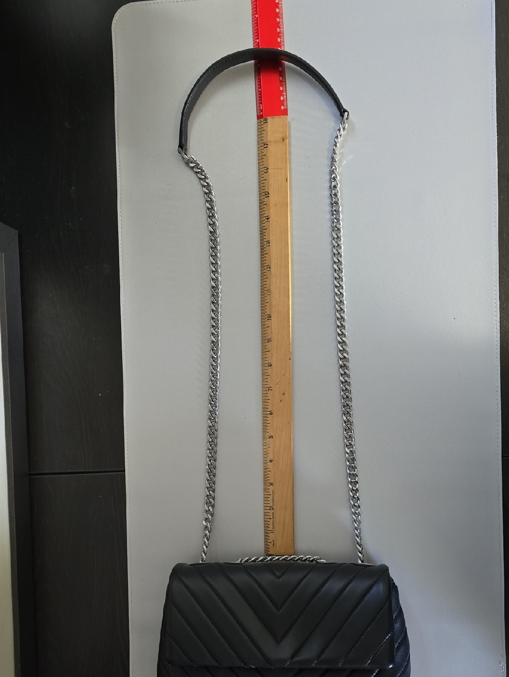Quince Quilted Chevron Leather Convertable Bag - Picture 10 of 12